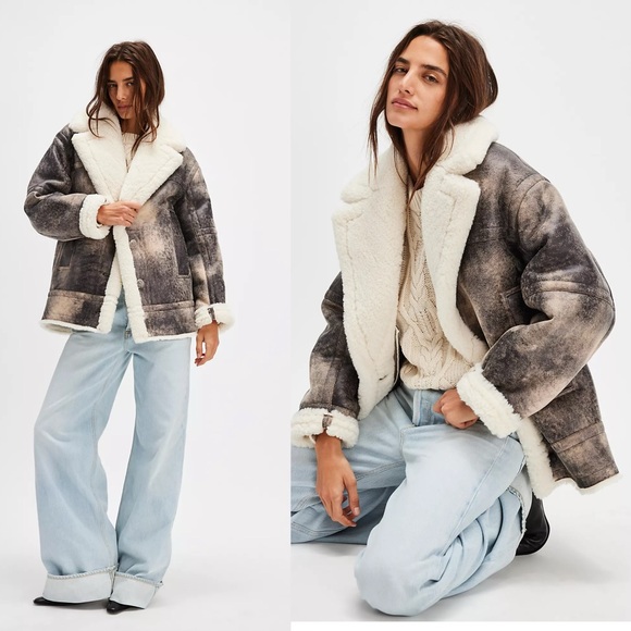 Stand Studio Jackets & Blazers - Stand Studio Louisa Shearling Jacket 36